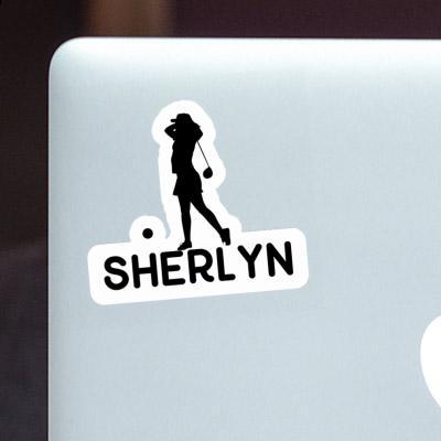 Sherlyn Aufkleber Golferin Laptop Image