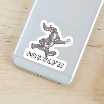 Sherlyn Sticker Rugby rabbit Laptop Image