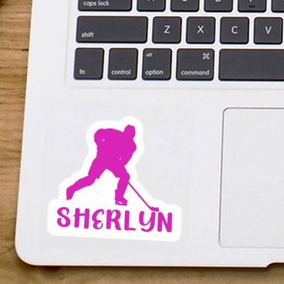 Sticker Sherlyn Hockey Player Laptop Image