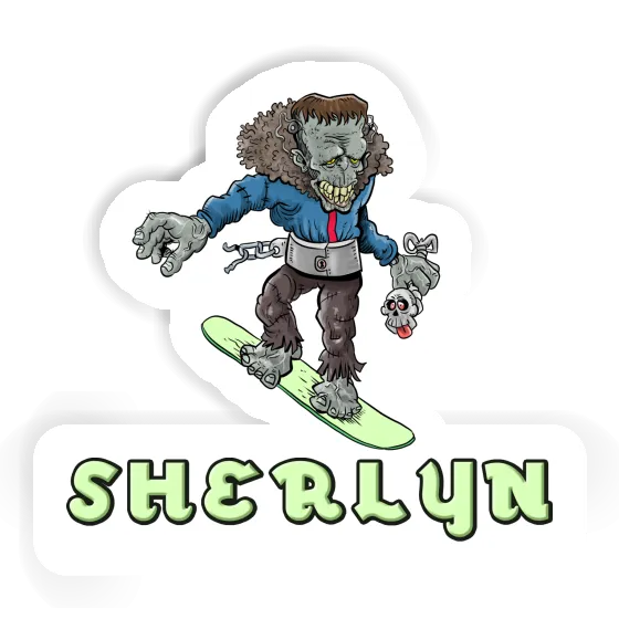 Sherlyn Sticker Snowboarder Laptop Image