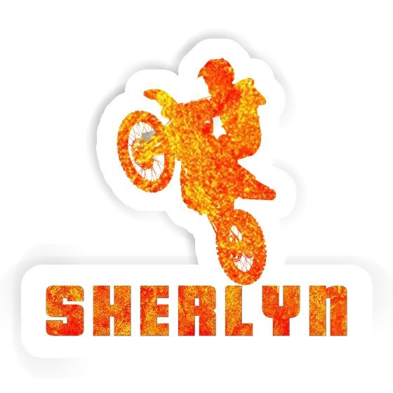 Motocross Rider Sticker Sherlyn Laptop Image