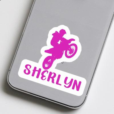 Motocross Rider Sticker Sherlyn Notebook Image