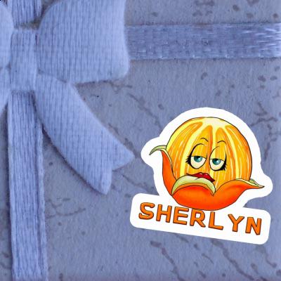 Sherlyn Sticker Orange Laptop Image