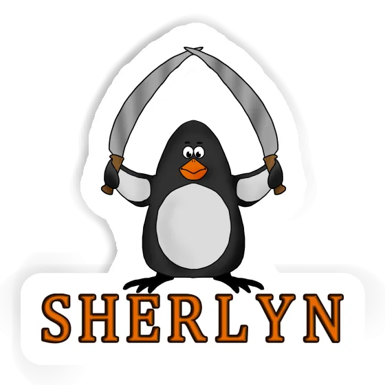 Autocollant Pingouin de combat Sherlyn Laptop Image