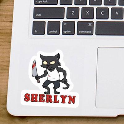 Sticker Sherlyn Psycho Cat Image