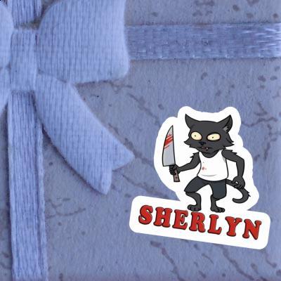 Sticker Sherlyn Psycho Cat Notebook Image