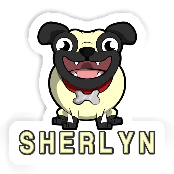 Pug Sticker Sherlyn Laptop Image