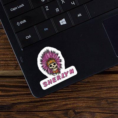 Sticker Damen Totenkopf Sherlyn Laptop Image