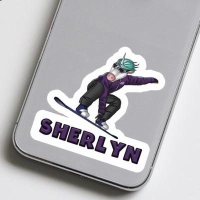 Sticker Sherlyn Snowboarder Laptop Image