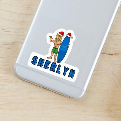 Sticker Sherlyn Christmas Surfer Notebook Image