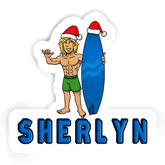 Sticker Sherlyn Christmas Surfer Gift package Image