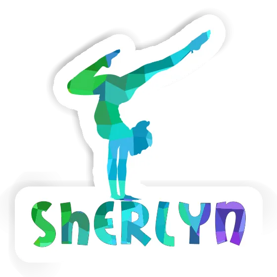 Sherlyn Sticker Yoga Woman Laptop Image