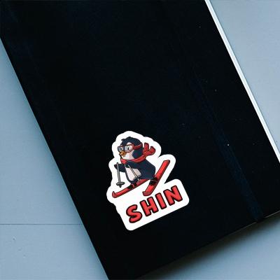 Skier Sticker Shin Laptop Skier Sticker Shin Laptop Image