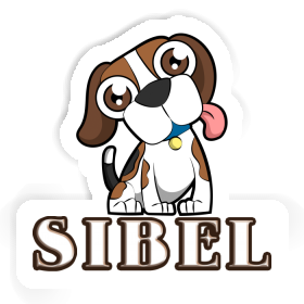 Beagle Autocollant Sibel Image