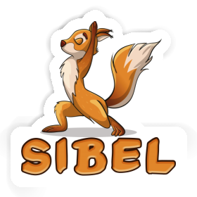 Yoga Squirrel Sticker Sibel Image