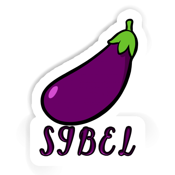 Sticker Aubergine Sibel Gift package Image