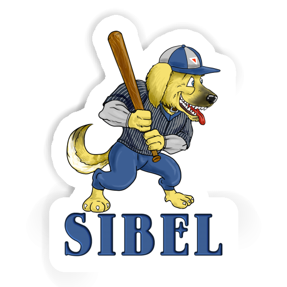 Sticker Sibel Baseball Dog Gift package Image