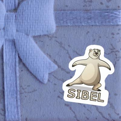 Yoga Bear Sticker Sibel Notebook Image