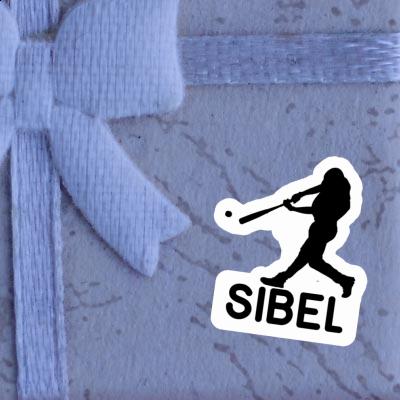 Sticker Baseball Player Sibel Laptop Image