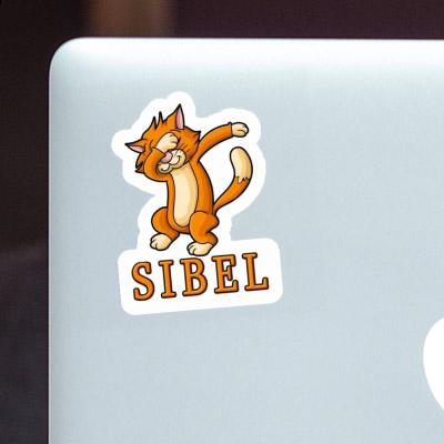 Sibel Sticker Dabbing Cat Laptop Image