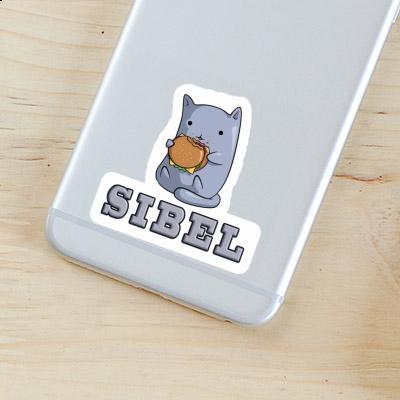 Sticker Sibel Hamburger Cat Laptop Image