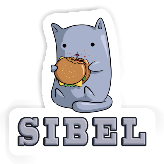 Sticker Sibel Hamburger Cat Gift package Image