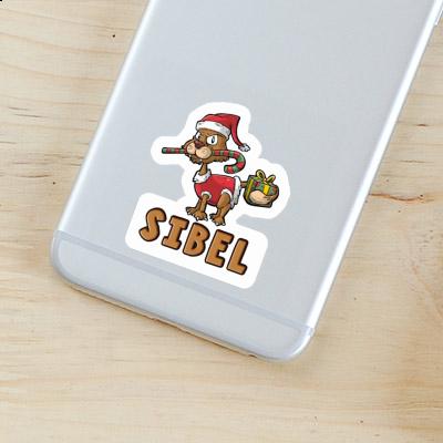 Sticker Christmas Cat Sibel Gift package Image