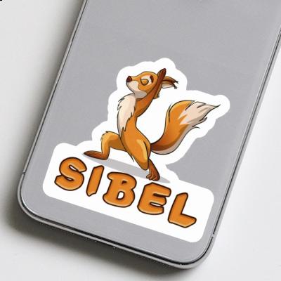 Yoga Squirrel Sticker Sibel Image