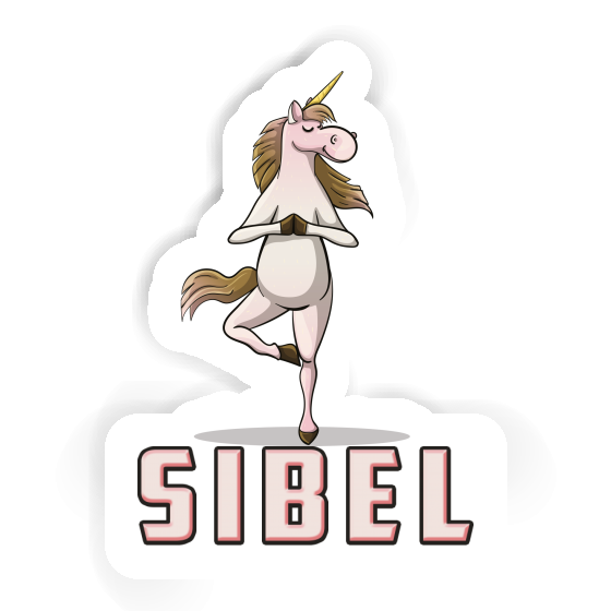 Sibel Sticker Yoga Unicorn Image