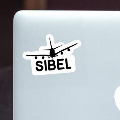 Sticker Flugzeug Sibel Notebook Image