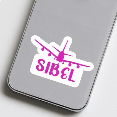 Airplane Sticker Sibel Notebook Image