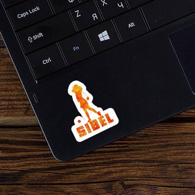 Golfer Sticker Sibel Laptop Image