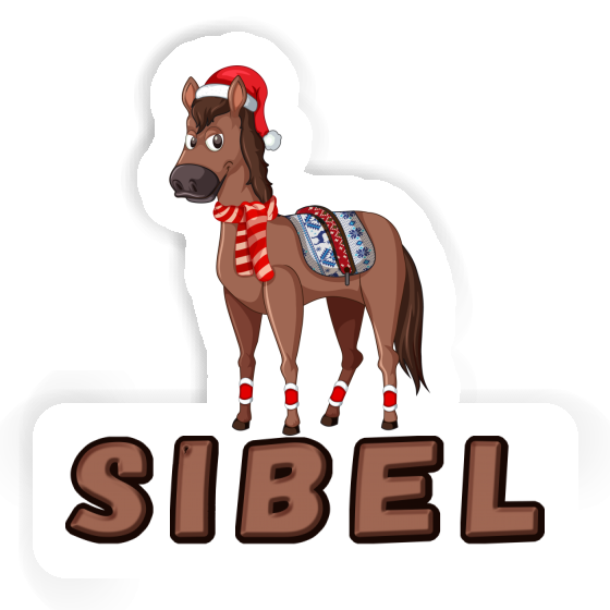 Sibel Sticker Christmas Horse Notebook Image