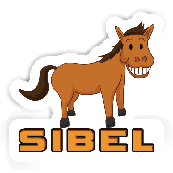 Grinning Horse Sticker Sibel Gift package Image