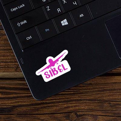 Sibel Sticker Airplane Laptop Image