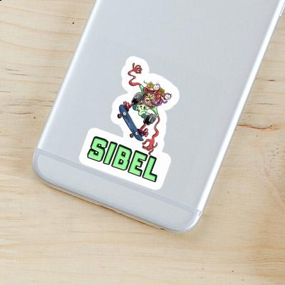 Sibel Sticker Skateboarder Image