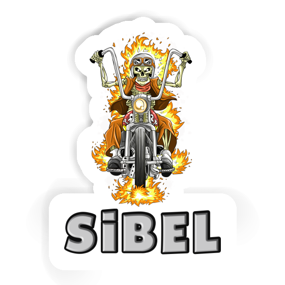 Sticker Sibel Motorbike Rider Laptop Image