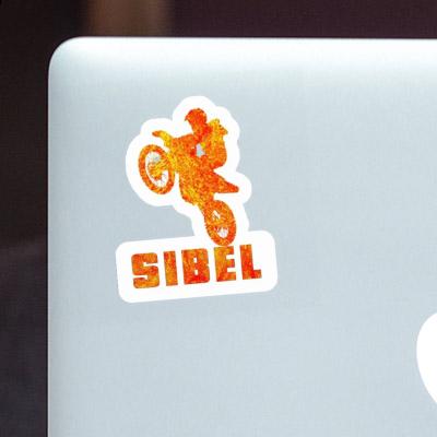 Sticker Motocross Rider Sibel Laptop Image