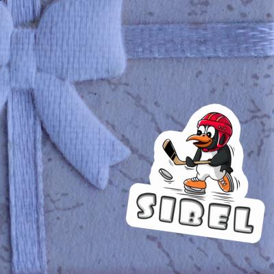 Sticker Sibel Ice Hockey Penguin Laptop Image