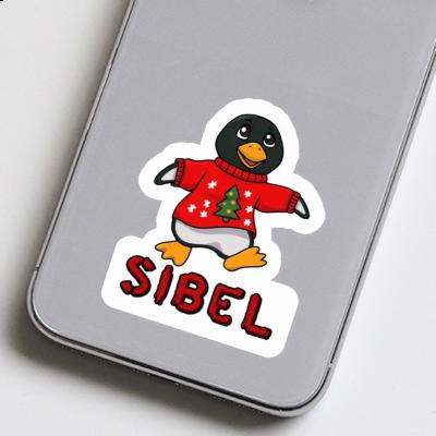 Christmas Penguin Sticker Sibel Gift package Image