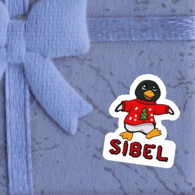 Christmas Penguin Sticker Sibel Gift package Image