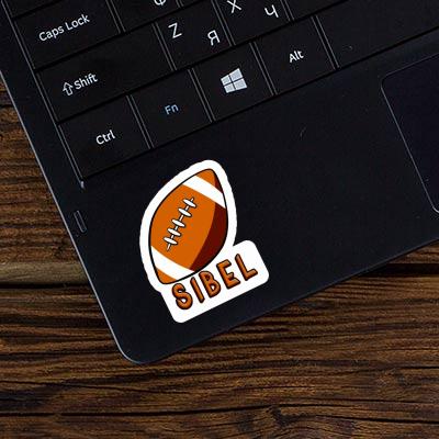 Sticker Rugby Ball Sibel Laptop Image