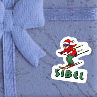 Skier Sticker Sibel Laptop Image