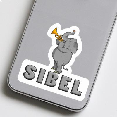 Sticker Trumpet Elephant Sibel Gift package Image