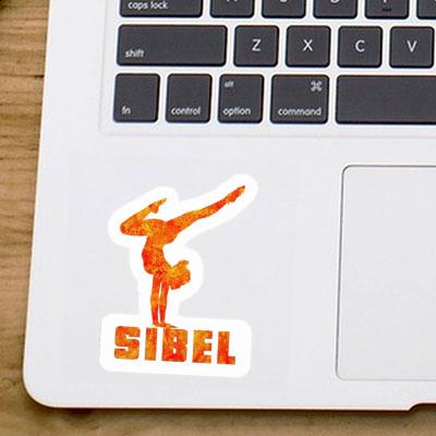 Yoga Woman Sticker Sibel Notebook Image