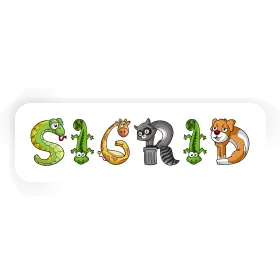 Sticker Sigrid Animal Font Image