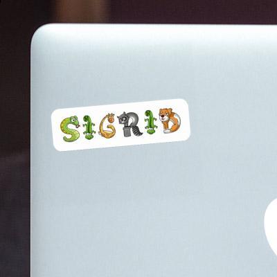 Sticker Sigrid Animal Font Laptop Image