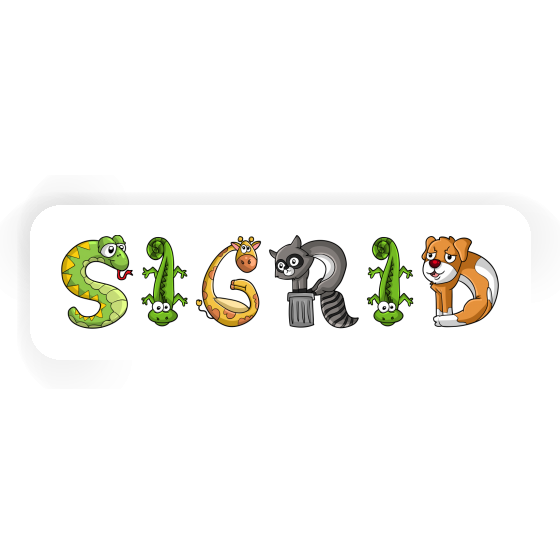 Sticker Sigrid Animal Font Laptop Image