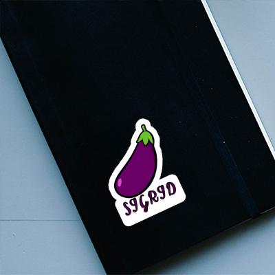 Sticker Aubergine Sigrid Gift package Image