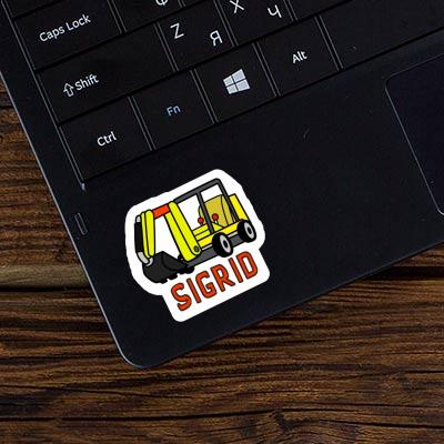 Sigrid Sticker Mini-Excavator Notebook Image